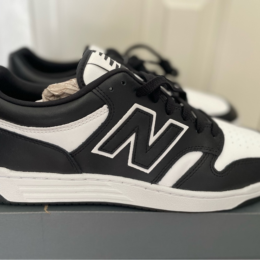 Men’s New Balance 480  Classic Black and White Panda Sneakers New